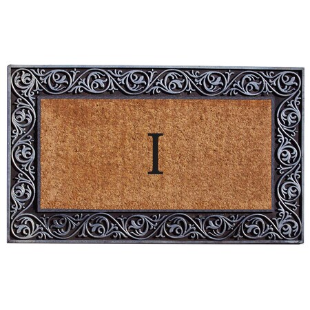 Calloway Mills Monogram Door Mat, Silver, Black, Natural, 18 in W x 30 in L 10002SILVI
